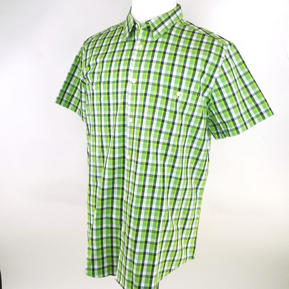 J. Ferrar Men's Slim Fit Short Sleeve Shirt Sz XL